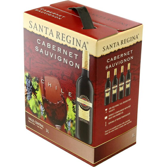 敬老の日 ギフト プレゼント サンタレジーナ カベルネソーヴィニヨン BIB（バッグインボックス） 赤 3L チリ 赤ワイン 空気の流入が抑えられ、フレッシュな状態を保てるボックスワインですヴィンテージ管理しておりません、変わる場合があります