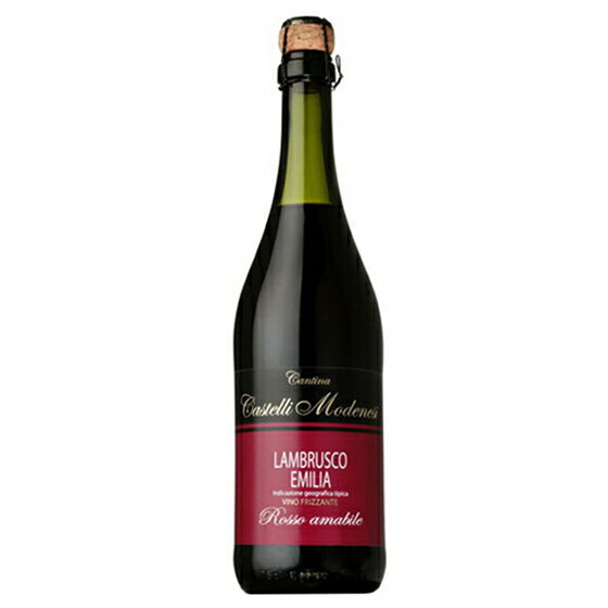 カステッリ・モデネージ ランブルスコ ロッソ 赤 発泡 甘口 750ml イタリア エミリア・ロマーニャ スパークリングワイン コンビニ受取対応商品 ヴィンテージ管理しておりません、変わる場合があります お酒 父の日 プレゼント