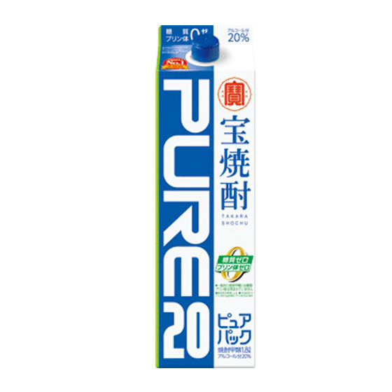 宝焼酎ピュアパック 20° 1.8L紙パック 京都府 宝酒造 焼酎 コンビニ受取対応商品 お酒 父の日 プレゼント