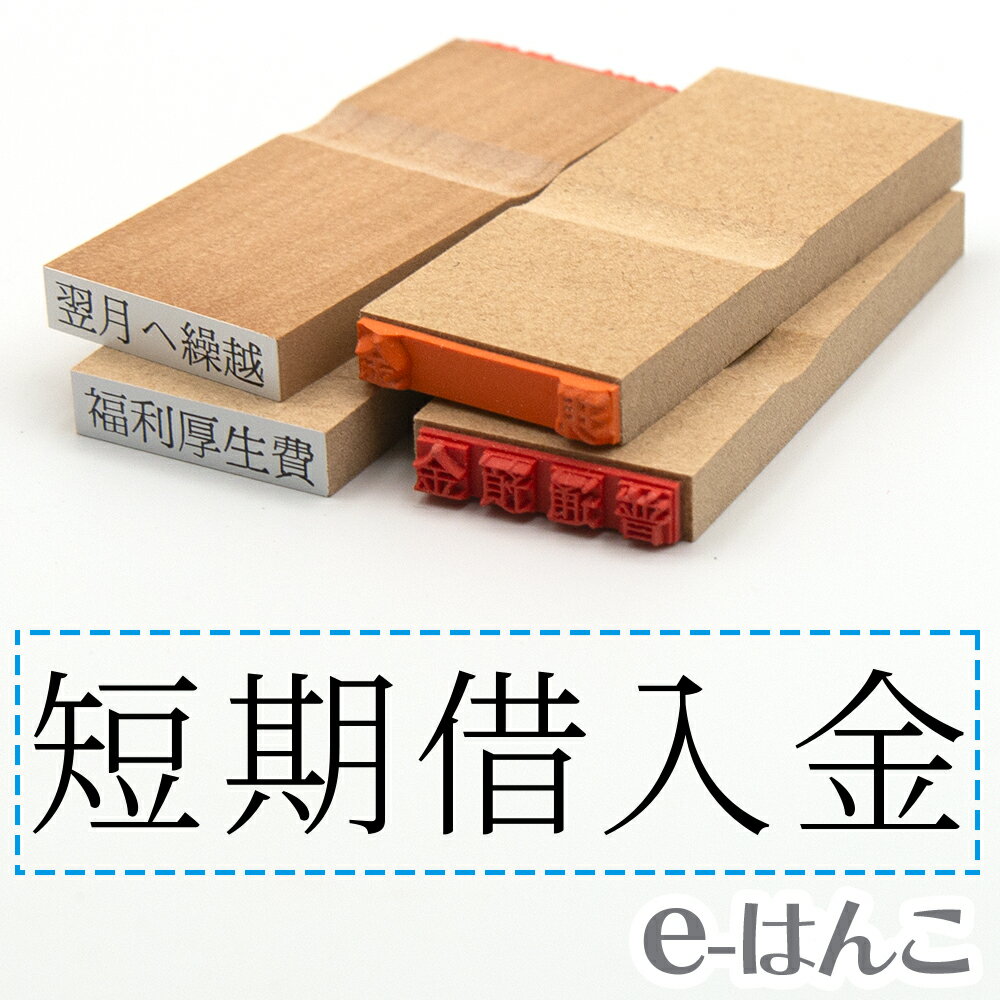 【 ゴム印 】科目印 『 短期借入金 』 24×6mm 木製台木 【店頭受取対応商品】 会計 確定申告 青色申告 白色申告 出納長 簿記 帳簿 日計表 わかりやすい 既製品