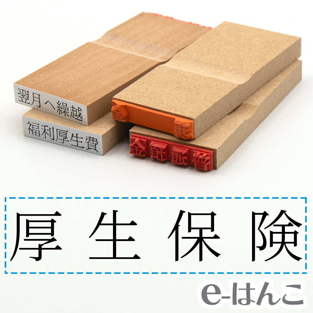 楽天e-はんこ　楽天市場店【 ゴム印 】科目印 『 厚生保険 』 24×6mm 木製台木 【店頭受取対応商品】 会計 確定申告 青色申告 白色申告 出納長 簿記 帳簿 日計表 わかりやすい 既製品