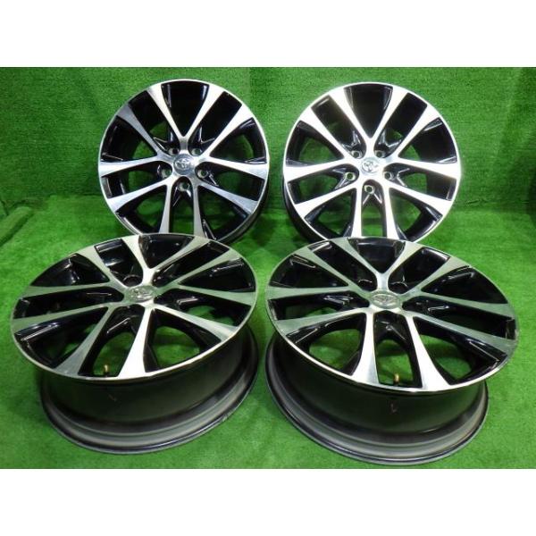 R18●【TCR10・20系 エスティマ:レイズ:ゲノム:ルーツ：メッキ色】中古ホイール /PCD114.3 /7.5J+8J ★4本(H-2057A)送料無料/沖縄別途