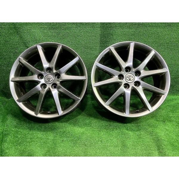 R18●【TCR10・20系 エスティマ:レイズ:ゲノム:ルーツ：メッキ色】中古ホイール /PCD114.3 /7.5J+8J ★4本(H-2057A)送料無料/沖縄別途