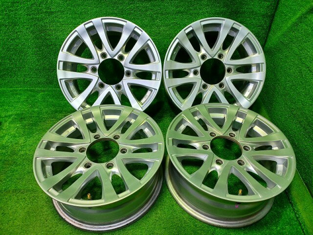 【中古】 社外 キャラバン ホイール アルミ シルバー 15インチ 6J 6穴 4本 139.7 +44