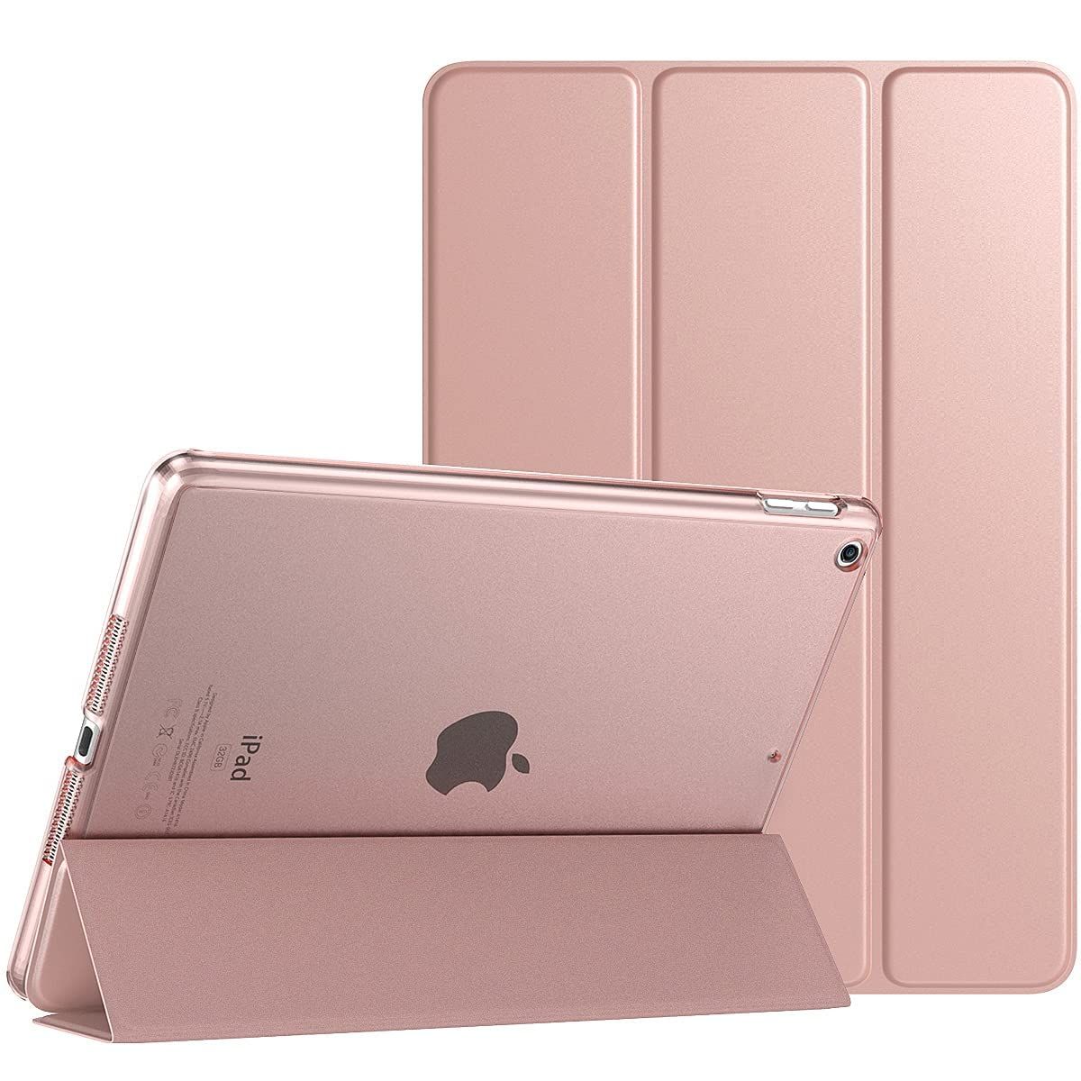 iPad 9 2021 iPad 8 2020 iPad 10.2 ケース 2019 TiMOVO ipad 第9/8/7世代 10.2インチ 半透明 ハードカバー PUレーザー 開閉式 三つ折り スタンド マグネット オートスリープ 耐衝撃 軽量 落下