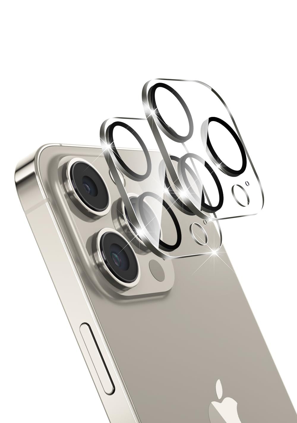 iPhone15 Pro/iPhone15 Pro Max対応カメラフィルム iPhone15Pro/iPhone15ProMax用 レンズ保護フィルム アイフォン15プロ/アイフォン15プロマックス用 カメラ保護 日本旭硝子素材 強化ガラス 硬度9H