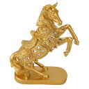 SZSS オブジェ 置物 馬の置物 好運もたらし ゴールド 樹脂製 36x22.5x9.3cm デコレーション 卓上置物 リビング 部屋 雑貨