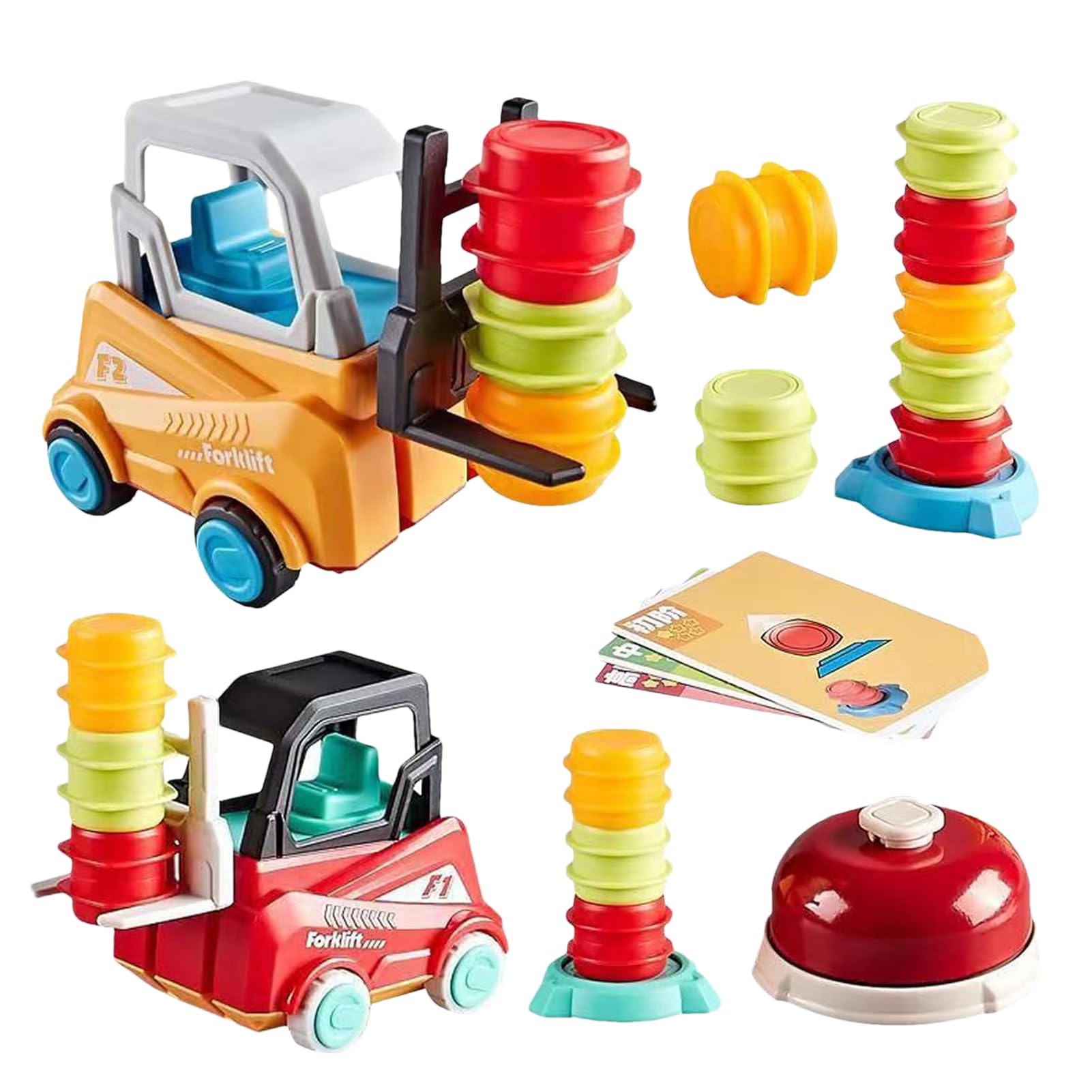 SZSS 建設車のおもちゃ スタッキングおもちゃ、2人で楽しめる知育玩具、幼児用おもちゃ、子供用安 全フォークリフトトラックのおもちゃ、男の子、女の子、8歳以上、子供の誕生日新年のギフト用おもちゃギフト。