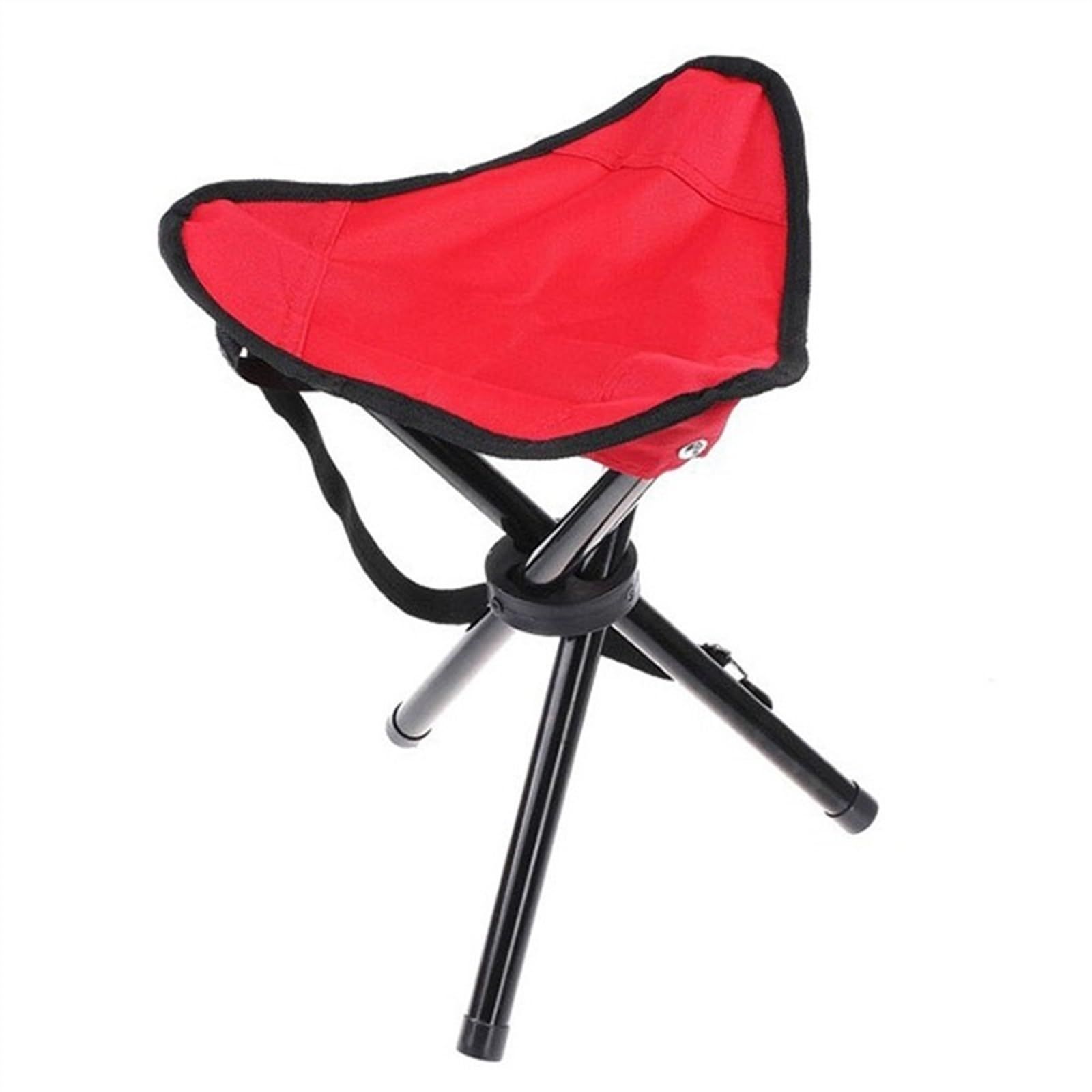 SZSS 屋外多機能ポータブル折りたたみスツール三角形スツール軽量超軽量キャンプ釣り怠惰な椅子 (Color : Large red, Size : 1SIZE)