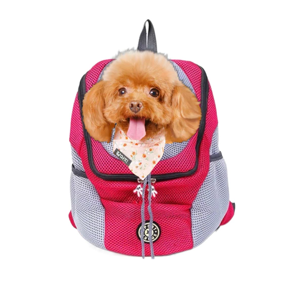 SZSS 犬バックパック,ペット犬,フロントバッグ,呼吸頭,旅行用旅行用旅行バッグ,ハイキング,猫のためのキャンプ (S, ローズレッド)