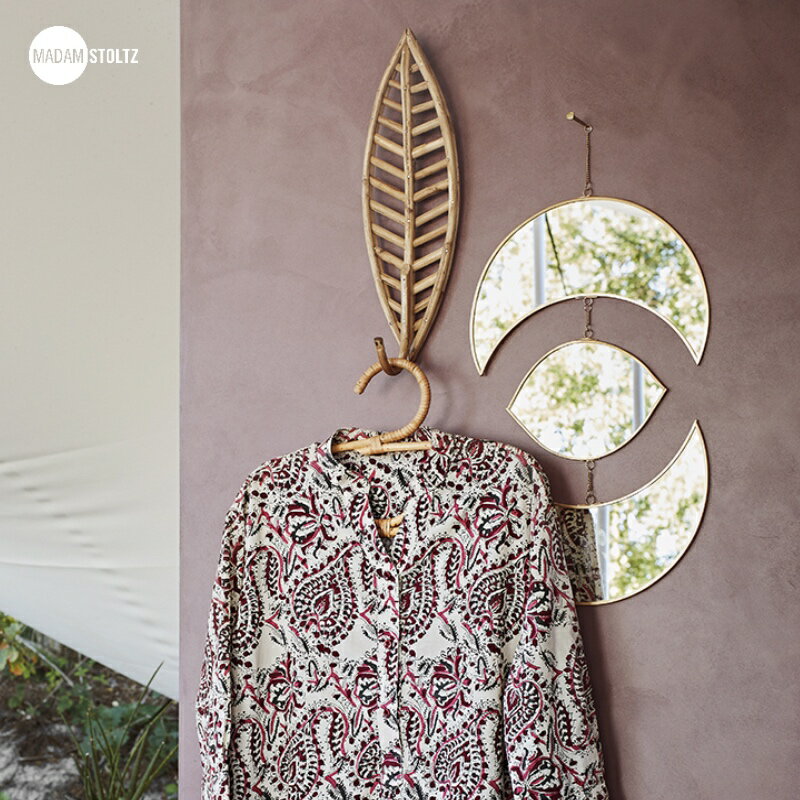 Madam Stoltz ウォールミラー 丸 北欧 おしゃれ 29.5 60 ワイヤーミラー ゴールド 鏡 ミラー 壁掛け ウ..