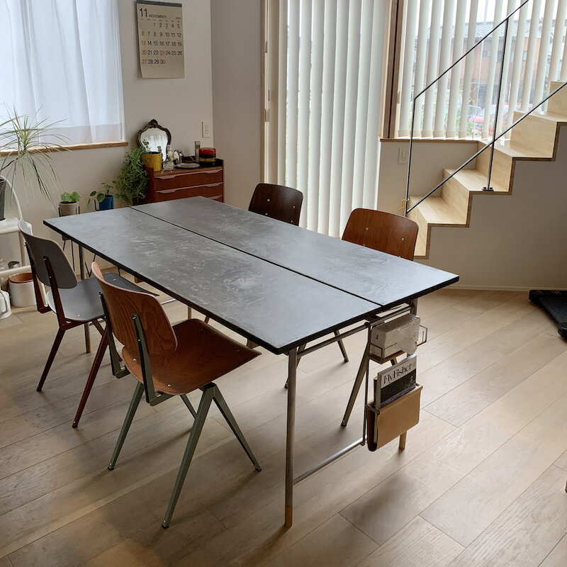 VERONICA Model.41 ダイニングテーブル 150cm モールテックス 北欧 モダン おしゃれ ステンレス インダストリアル オーク ミッドセンチュリー メイドインジャパンのサムネイル