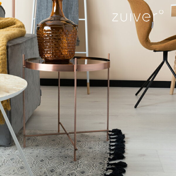 【訳あり 40%off】Zuiver サイドテーブル Cupid side table S copper ガラステーブル ガラス カッパー 丸 北欧 おしゃれ センターテーブル 円形 リビングテーブル コーヒーテーブル