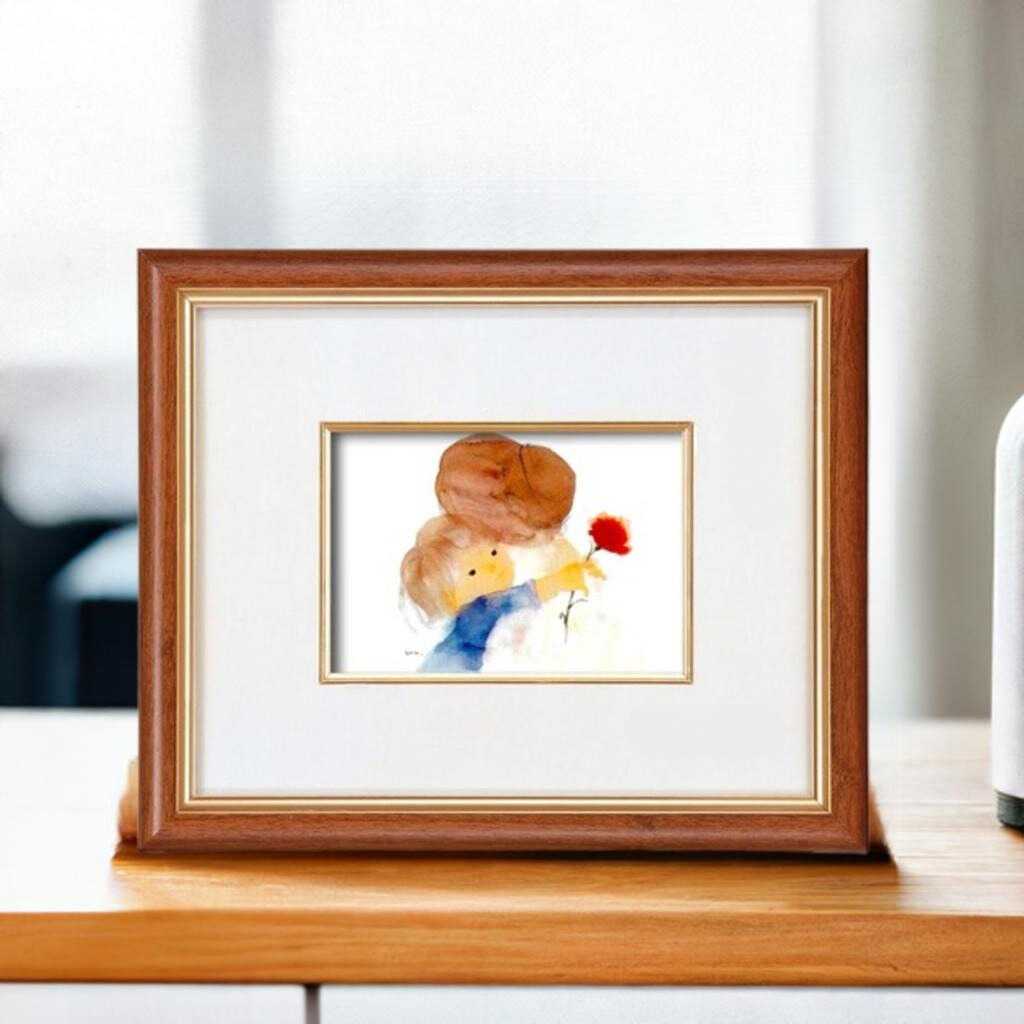 いわさきちひろ 絵画 版画 全30作 母と子(ははとこ) 壁掛け用 スタンド付き インチ額 童画 絵本作家 額付き アートパネル作品 化粧箱入