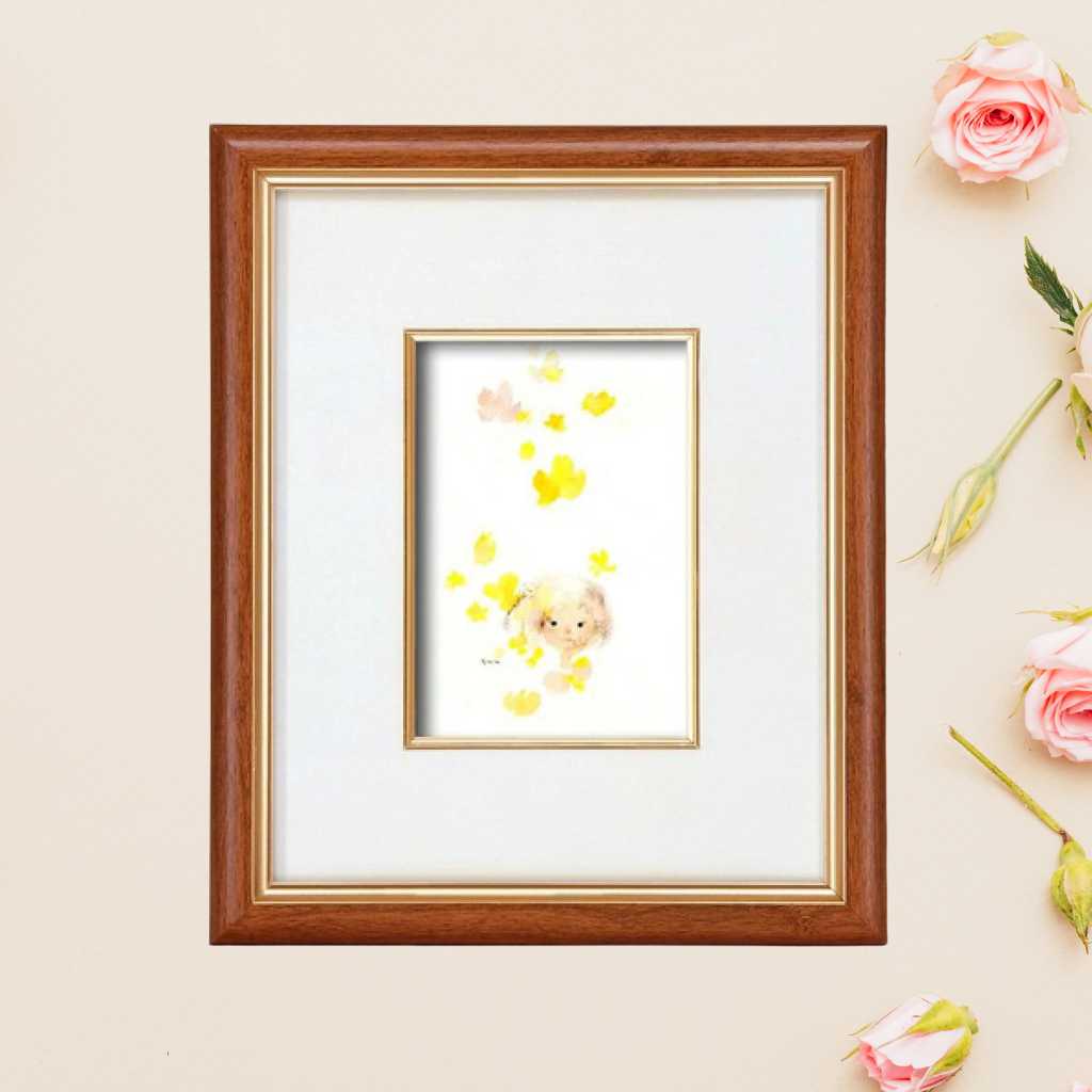 【BLACK FRIDAY限定クーポン】 いわさきちひろ 絵画 版画 全30作 花の夢(はなのゆめ) 壁掛け用 スタンド付き 額入りの絵 童画 絵本作家 額付き...