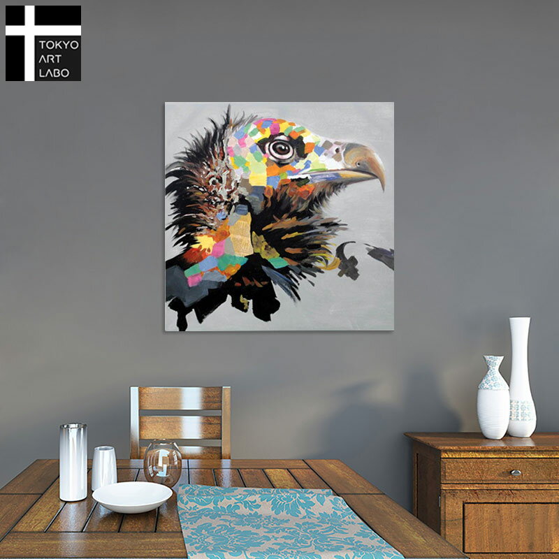 【絵画】絵 THE Captain Eagle鷲 額無し【大きい アートパネル】【かべ 壁飾り】 壁掛け ノンフレーム oil paint ビビッド vivid...