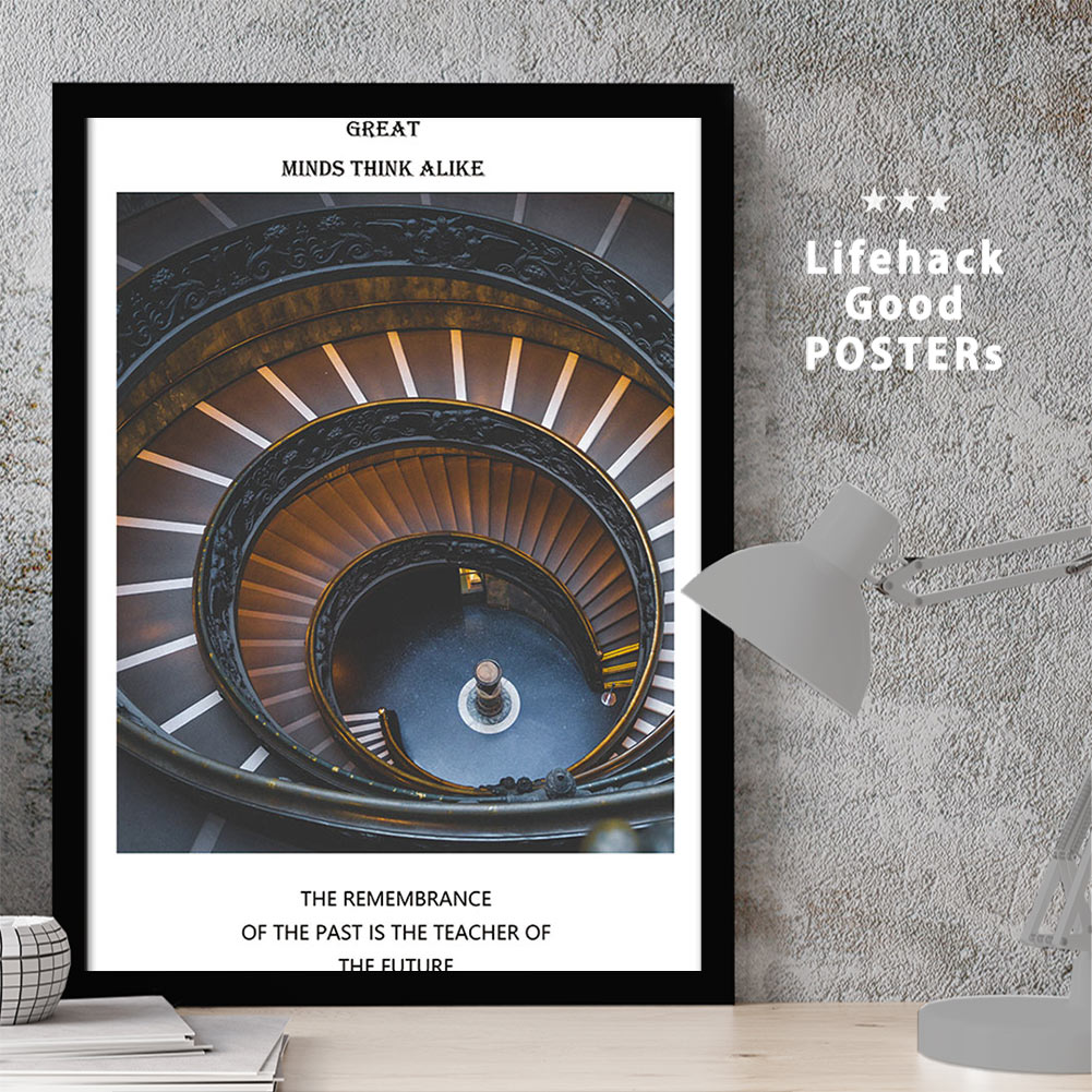 【11/25 限定クーポン】 LIFEHACK プロ仕様 アートポスター 都市風景 A2 A3 A4 サイズ フレーム対応 階段 風景 海外 ストリート アート...