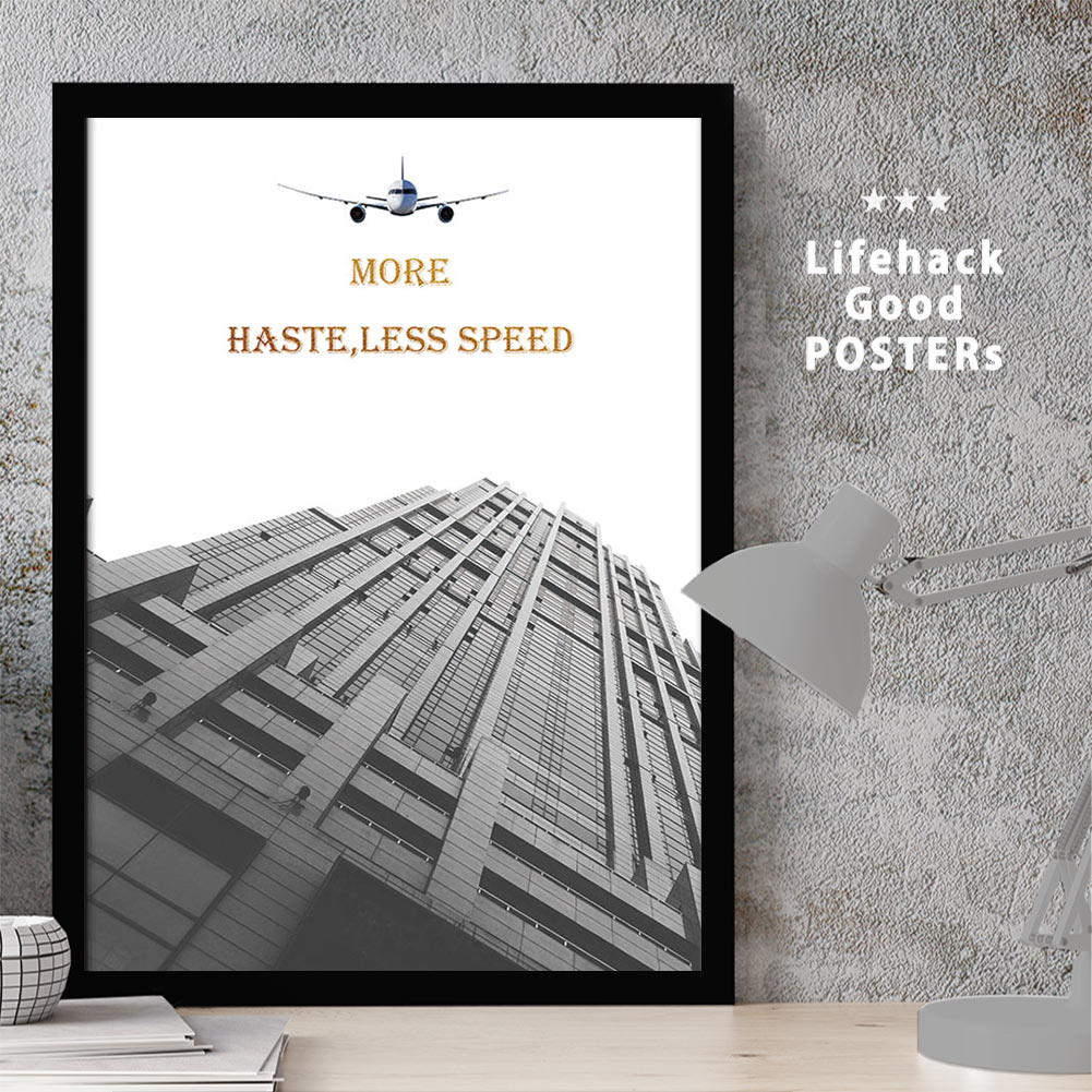 【11/25 限定クーポン】 LIFEHACK プロ仕様 アートポスター 都市風景 A2 A3 A4 サイズ フレーム対応 飛行機 高層ビル エアプレーン ヒコ...