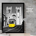 【11/25 限定クーポン】 LIFEHACK プロ仕様 アートポスター 都市風景 A2 A3 A4 サイズ フレーム対応 路面電車 ストリートトレイン ヨーロ...