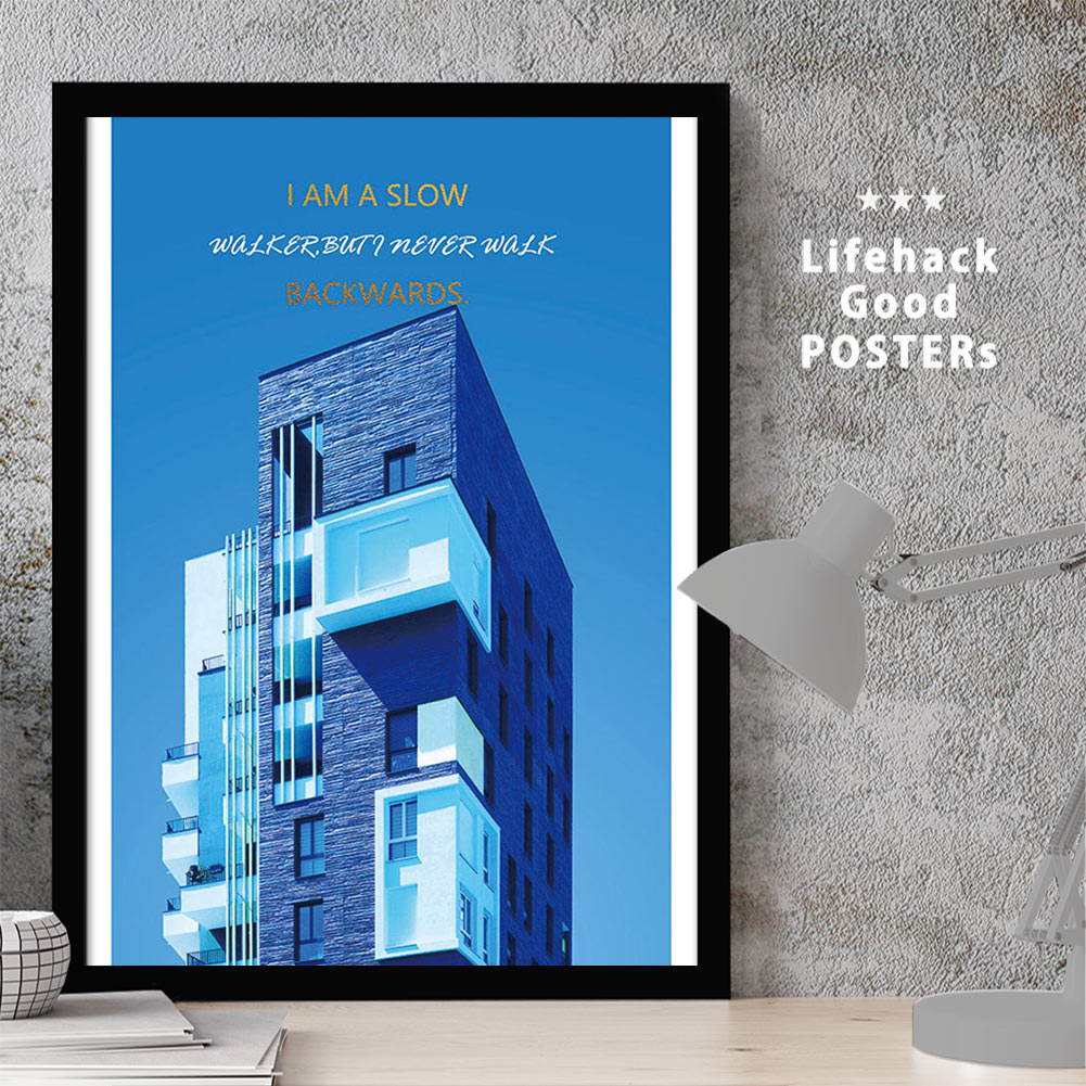 【BLACK FRIDAY限定クーポン】 LIFEHACK アートポスター シンプル 高解像度 A2 A3 A4 サイズ フレーム対応 ビル ブルー スカイブル...