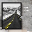 【スーパーSALE限定クーポン】 LIFEHACK プロ仕様 ミニマルポスター 建築 外観 A2 A3 A4 サイズ フレーム対応 道路 路面 アスファルト 雪...