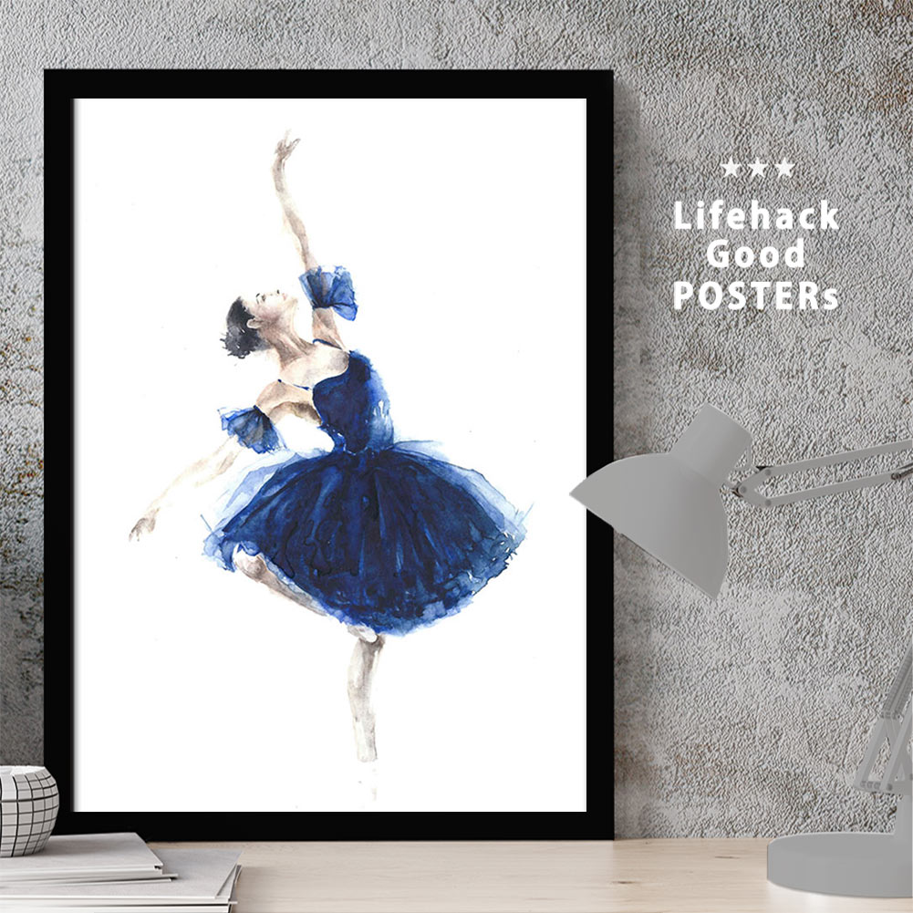 【11/25 限定クーポン】 スタイリッシュな女性モチーフ LIFEHACK ポスター アートプリント A3 A4 A2 壁掛け装飾に バレエ プリマドンナ ジ...