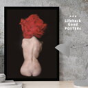 女性シルエットのアートポスター LIFEHACK A3 A4 A2 インテリア装飾に最適大きな花飾りの少女 モノクロ 美しい曲線美 シルエット ウォールフラワー 高嶺の花 ゴージャス ファッションモデル 可憐