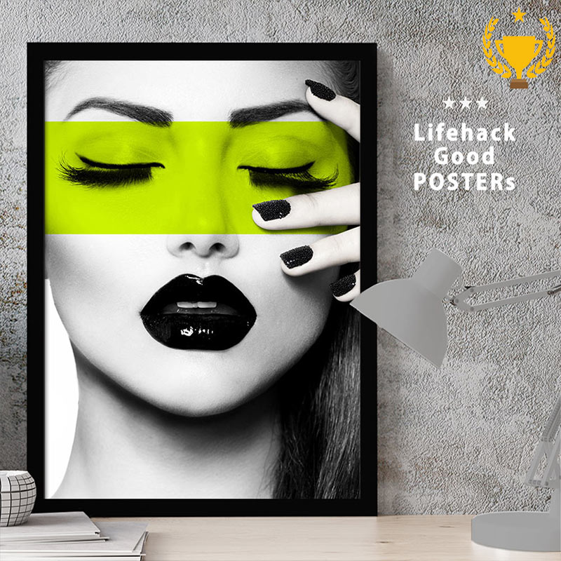【スーパーSALE限定クーポン】 【楽天ランキング1位獲得】女性シルエットのアートポスター LIFEHACK A3 A4 A2 インテリア装飾に最適モノクロ メ...