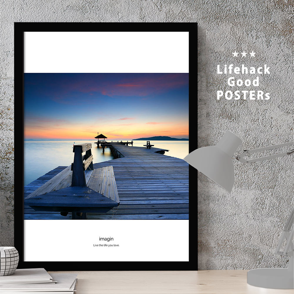 【11/25 限定クーポン】 海の風景アートポスター リラックスできるおしゃれなインテリア A3 A4 A2 フレーム対応 海辺 浜辺 桟橋 風景 海外 水平線...