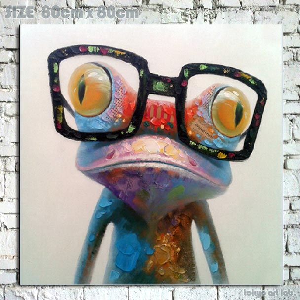 絵画【オイルペイントアート】 油絵 Enjoy! art『 ビッグ アイ』 【額無し】 壁掛け インテリア 壁 壁飾り ポップな色彩で人気です! ファブリックパ...