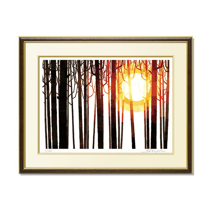 絵画 額入り インテリア おしゃれ モダン 壁掛け【木漏れ日】会議室 事務所 受付カウンターの壁飾り東京アートラボ 金運・仕事運 母の日