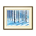 絵画 インテリア 壁掛け 額入り【駆け抜けろ】額絵 雪 雪景色 冬 事務所 会議室 商談ルームの壁に飾る 絵画販売 東京アートラボ 母の日