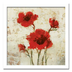 【10/15 限定クーポン配布】 アートポスター 北欧 Tim O'toole SIMPLY FLORAL2 インテリア 玄関に飾る絵 植物 ボタニカル 赤い花 ポピー 北欧 インテリア モダン シック シンプル 絵画 玄関 壁掛け 寝室 オフィス