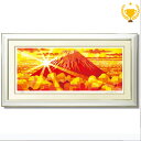 【楽天ランキング1位獲得】【黄金赤富士】絵画 額入り インテリア おしゃれ モダン 壁掛け インテリアアート 版画「沸々と湧き上がるパワー!朝日に照らされる富士...