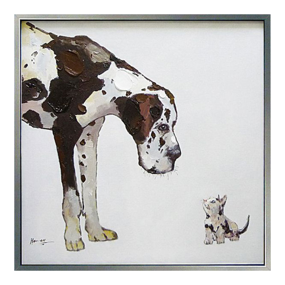 【BLACK FRIDAY限定クーポン】 【楽天ランキング1位獲得】絵画 壁掛け 壁に飾る絵画 【おおきいのはからだだけ?】犬の絵 動物ペットの絵 セッターと猫...