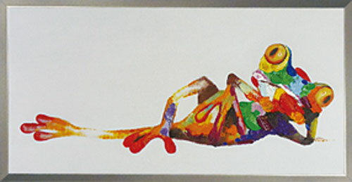 【BLACK FRIDAY限定クーポン】 【楽天ランキング1位獲得】絵画 壁掛け【フロッグバカンス】かえる カエルの絵 インテリア 大きい絵 お部屋 リビングに...