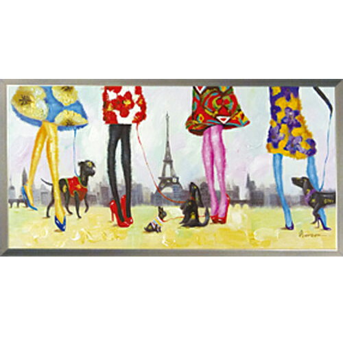 【BLACK FRIDAY限定クーポン】 【楽天ランキング1位獲得】絵画 額入り 【パリジャン et パリジェンヌ】たまにはみんなでエッフェル塔 エッフェル塔の...