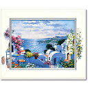 風景画 イタリアの情景 海 自然 絵画「カーサ バーリ」ピーターモッツ SZ中 花 TVBL