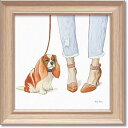 &z アンズ アートパネル かわいいワンコ にゃんこの絵「ファーリー fashionfriend4」 SZ小 動物 TVBR 犬の絵 子犬 キャバリア・キング・チャールズ・スパニエル お散歩