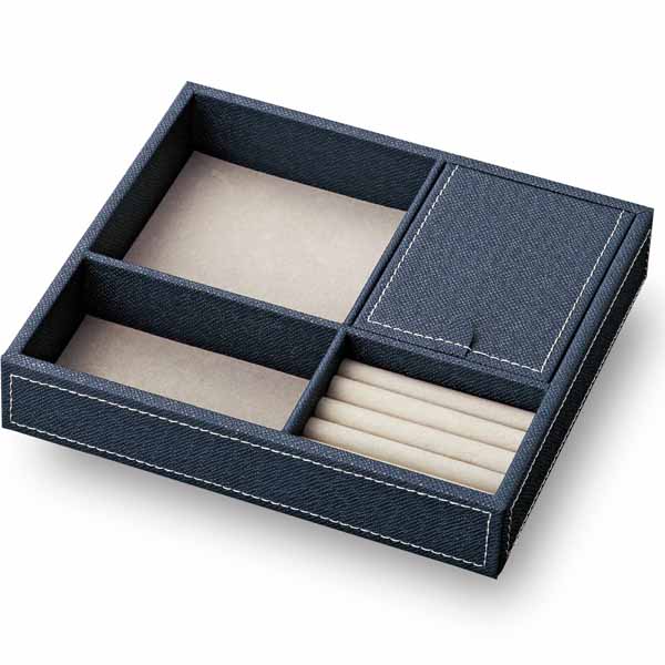 【BLACK FRIDAY限定クーポン】 マルチ レザートレー「Mサイズ ネイビー」