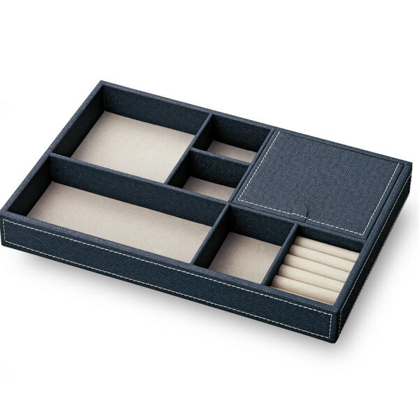 【BLACK FRIDAY限定クーポン】 マルチ レザートレー「Lサイズ ネイビー」