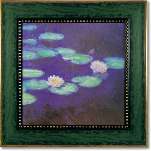 アートフレーム 重厚感と存在感 55cmサイズ 絵画 モネ「睡蓮」 SZ中 花 TVBLのサムネイル