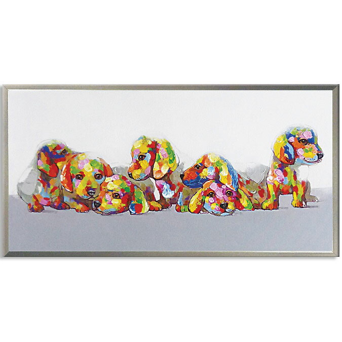【BLACK FRIDAY限定クーポン】 【楽天ランキング1位獲得】絵画 50cmx95cm ダイナミックな壁掛けインテリア おしゃれ 壁掛け かわいい 絵 犬...