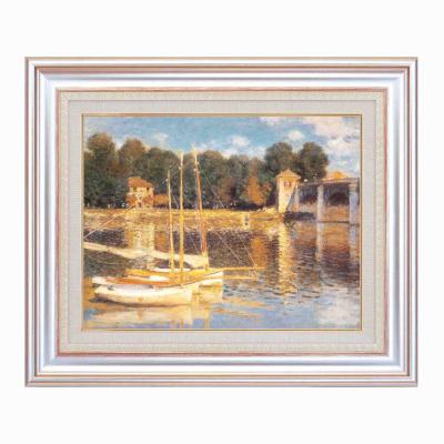 【初めての絵画】光の画家モネ(Claude Monet) 銀の額 万能の6号サイズ 複製画 洋画 有名な絵画 油絵 お任せ下さい!初めての絵画購入 【アルジャン...