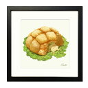 しあわせ運ぶ まんぷくかえるのイラストアート | メロンパンハウス | 額入り カエル 絵 風水 インテリア 壁掛け 壁飾り 玄関飾り | プレゼント 引越し祝い 新築祝い 誕生日 開店祝い 開業祝い 母の日 父の日 ギフト