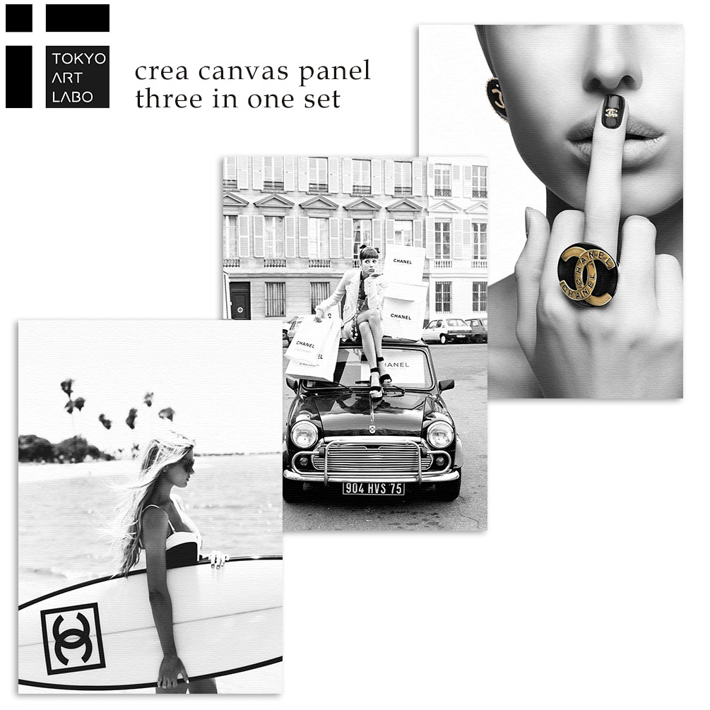 【BLACK FRIDAY限定クーポン】 【楽天ランキング1位獲得】CREA アートパネル 3枚セット Iconic Pop シャネル ブランドオマージュ アー...
