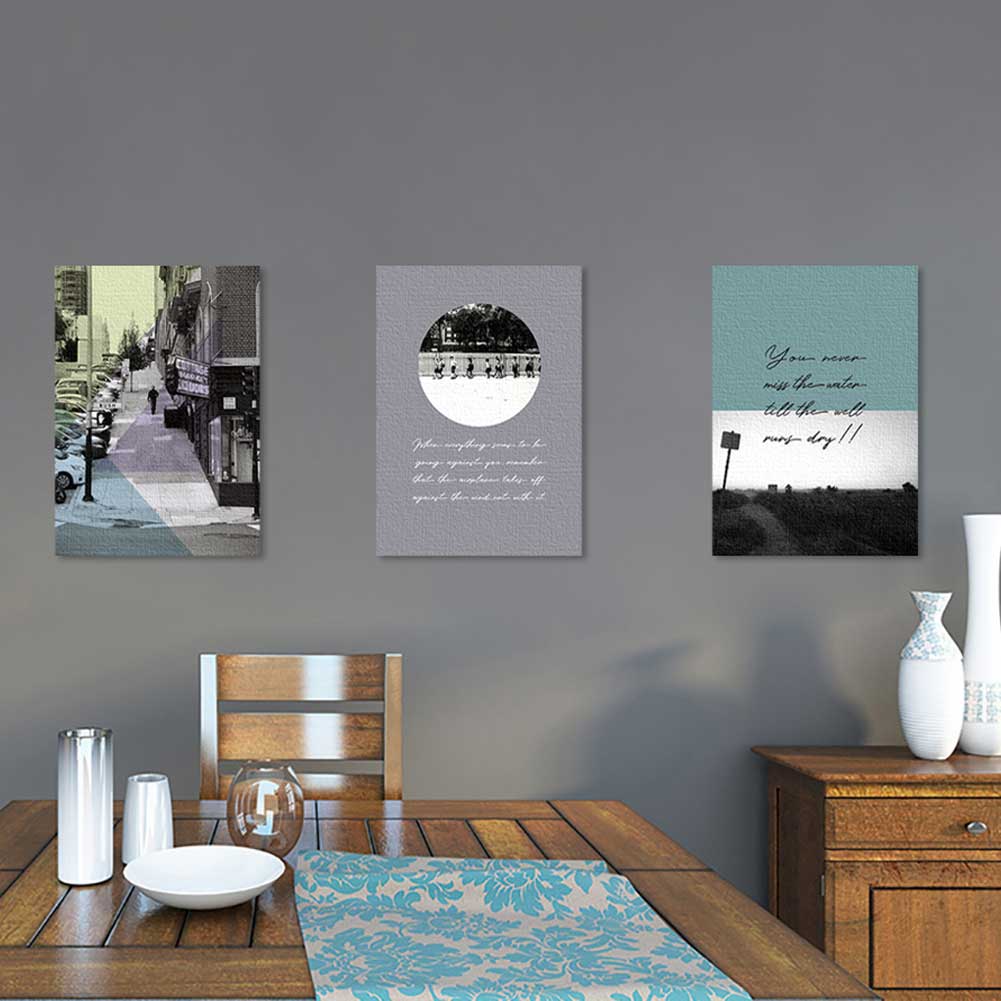 CREA Journey アートパネル 3枚セット インテリア 壁掛け 絵 風景 景色 外国 モダン すっきり シンプル おしゃれ かわいい モノトーン デザイン グレー シャビー ホワイト MK コラボ ポスター 韓国