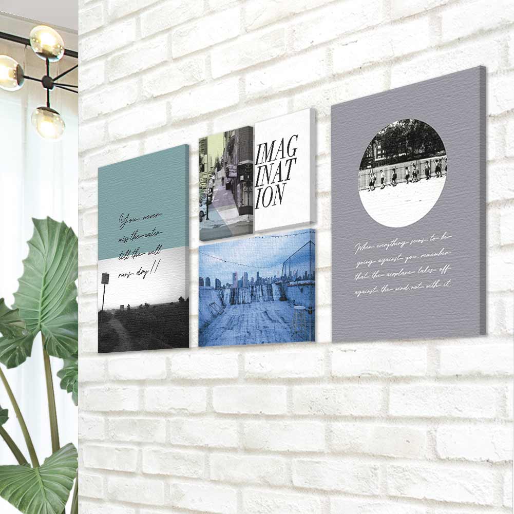 CREA Journey アートパネル 5枚セット | おしゃれな壁掛け絵画 | イギリス風景のモダンインテリア向け壁飾り | シンプルでスタイリッシュなグレーシャビー調 | コーディネーターお勧めの組み合わせ5枚 空間をおしゃれにすっきりと演出のサムネイル