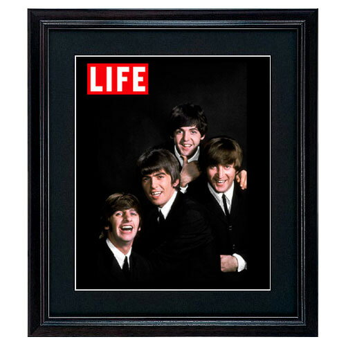 LIFE アートポスター「BEATLES」インテリア 絵 壁掛け 写真 雑誌 表紙 黒フレーム 絵画 ライフ 復刻