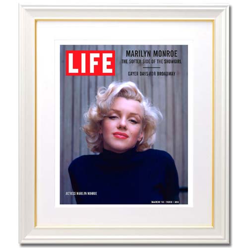 アートフレーム パールホワイト 壁掛け インテリア おしゃれ シンプル 絵 ポスター LIFE マリリン